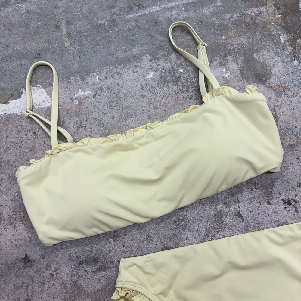 NWT Dippin' Daisy's Yellow Eco Bandeau & Pacific Bikini Bottom - Picture 6 of 9
